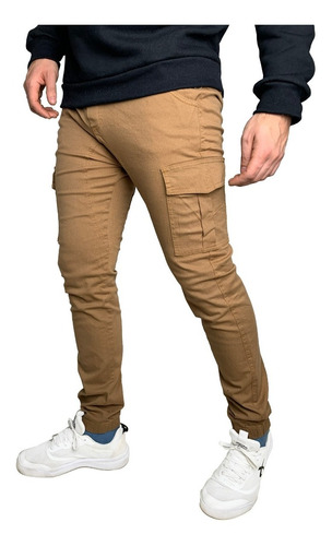 Jean Jogger Cargo Gabardina Elastizada Pantalón Calidad 