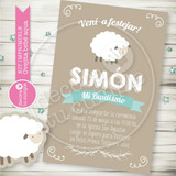 Kit Imprimible Ovejita Oveja Candybar Bautismo Baby Shower