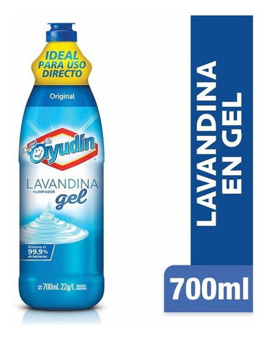 Pack X 3 Unid Lavandina  Gel Origin 700 Ml Ayudin Lavandina