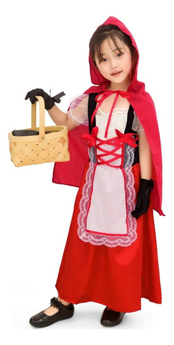 Disfraz De Caperucita Roja Para Cosplay Para Niñas