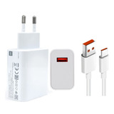 Kit Carregador E Cabo Compatível Xiaomi Mi Turbo 33w Poco X3