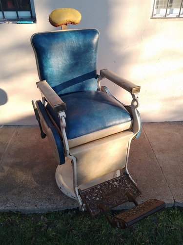 Antiguo Sillón De Peluquero Barbero Barbería Peluquería