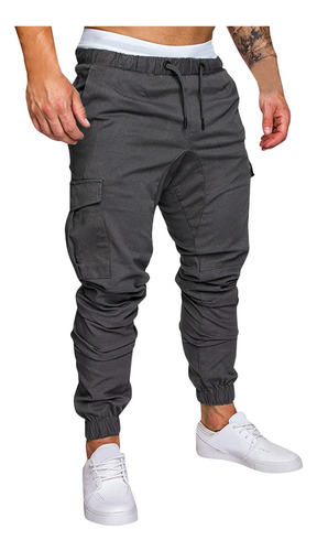 Pantalón Jogger Cargo Jeans Para Hombre Casual