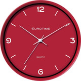 Reloj De Pared Eurotime 29/1777-07 Rojo 31 Cm.  Casiocentro