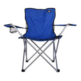 Sillon Director Plegable Con Apoyabrazos Caza Pesca Camping Color Azul