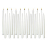 20 Velas Conicas Blancas Para Decoracion Del Hogar, Candelab