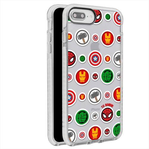 Funda Para iPhone Marvel Superhéroe Tu Nombre Personalizada