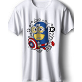 Remeras Talles Especiales Sublimadas Capitán Minions - 7165