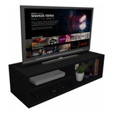 Rack Estante Para Tv Preto Cd Video Game Preto