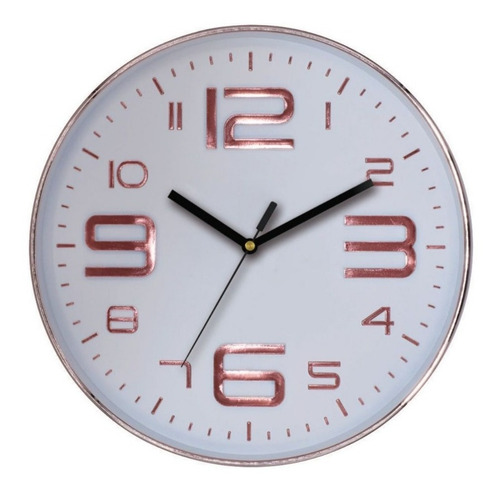 Reloj Rosa Numeros Grandes 30 X 30 Cm Jhc