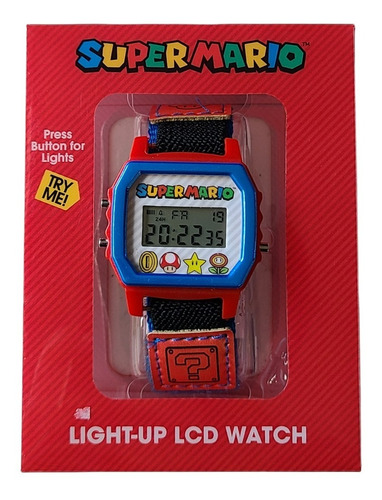 Reloj Lcd Super Mario Luigi 2022 Con Luces 