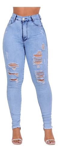 Calça Jeans Feminina Luxo Baratas Cintura Alta