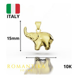 Hermoso Dije De Elefante De Oro 10k Kilates Italiano Color Dorado