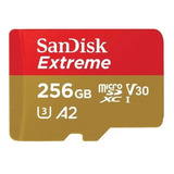 Cartão De Memória 256gb - Sandisk Extreme - A2