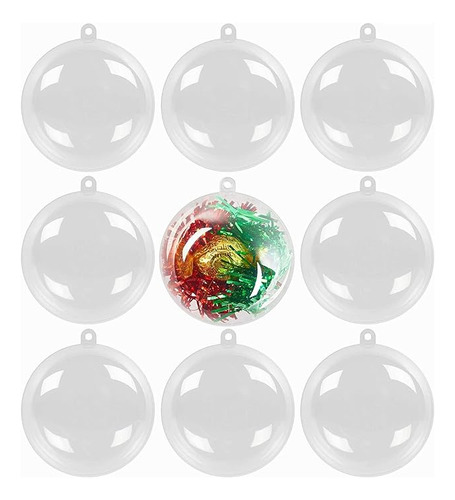 The Twiddlers 8 Bolas De Navidad Transparentes Para Rellenar