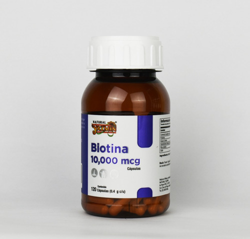 Biotina 10,000 Mcg, 120 Cápsulas