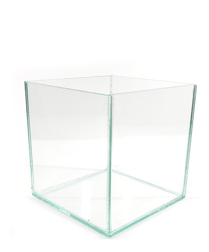 Vaso Cachepot De Vidro Quadrado Transparente 15x15 Cm