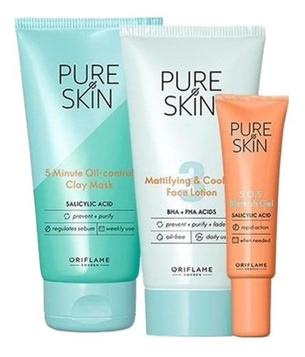 Set Pureskin Crema Matific+ Mascarilla Purific+gel Sos 3pzas