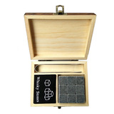 Juego A 9 Piedras A Whisky For Enfriar, Caja A Madera \