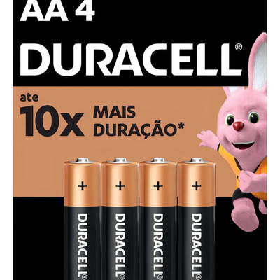 Pilha Alcalina Aa Pequena Duracell Com 4 Unidades | MercadoLivre