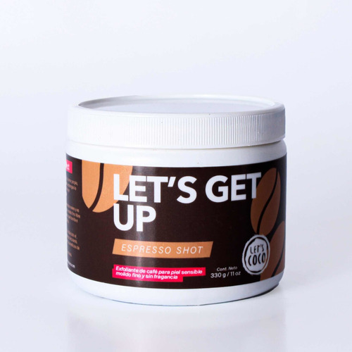 Lets Get Up Exfoliante Espresso Piel Sensible Sin Fragancia