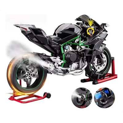 T\u002Fa Ninja H2r Metal Moto Con Luz, Sonido Y Spray 1:9 + | Envío gratis