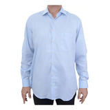 Camisa Masculina Dudalina Ml Comfort Maquinetada Azul - 5303