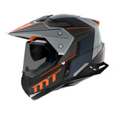 Casco Mt Moto Synchrony Adventure Patrol B4 Naranja Brillo