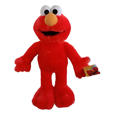 .. Brinquedo De Pelúcia Elmo 30 Cm Vila Sésamo Cor Vermelha