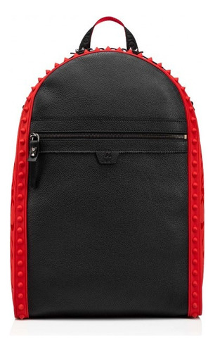 Mochila Backpack Christian Louboutin Cuero Granulado Black/red Difícil De Conseguir Louis Vuitton Prada Chanel Gucci Coach Jordan
