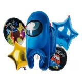 Kit De 5 Globos Hamungus + Banderin Feliz Cumpleaños 