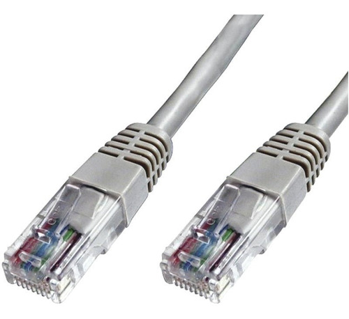 Cable Red Ethernet 15 Metros Cat 6 Gris Rj45 Electropc