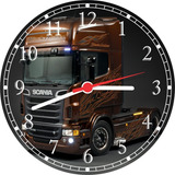 Relógio De Parede Grande Caminhões Scania Decorar 40 Cm 