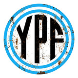 Cartel De Chapa Publicidad Antigua Logo Ypf 