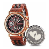 Reloj De Ra - Mens Engraved Wooden Watch Personalized Watch 