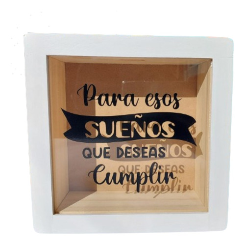 Alcancía De Madera Personalizada 21x21 Cm