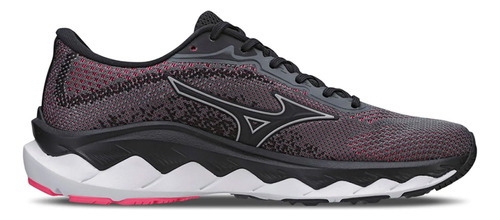 Tênis Mizuno Wave Way 4 Feminino Cinza Escuro Academia