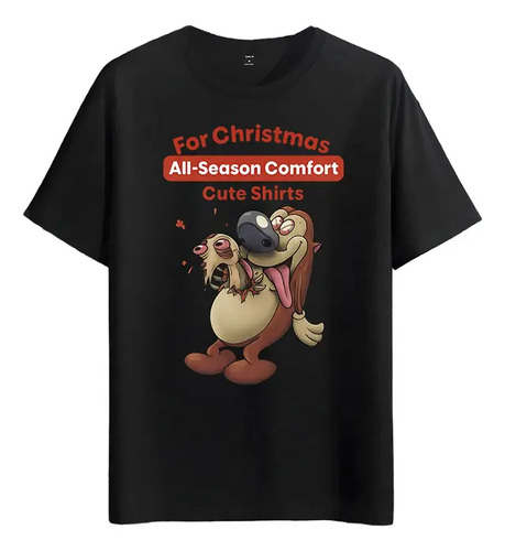 Tshirt Muscle Freaks Cartoon Estilo Funny Ren And Stimpy Fan