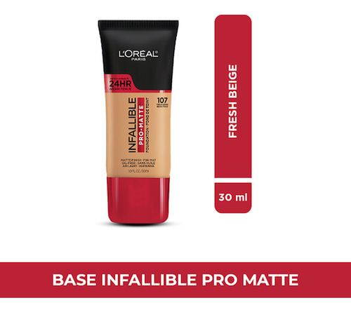 Base Loreal Paris Infallible Pro Matte - 107 Fresh Beige30 M