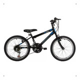 Bicicleta Infantil Mtb Aro 20 Athor Evolution 18 Velocidades Cor Preto/azul