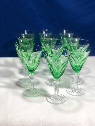 Copas En Cristal Verde Imperdibles  C31 Rc