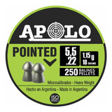 Balines Apolo Pointed 5,5 Lata X250 - 5 Unid Aire Comprimido