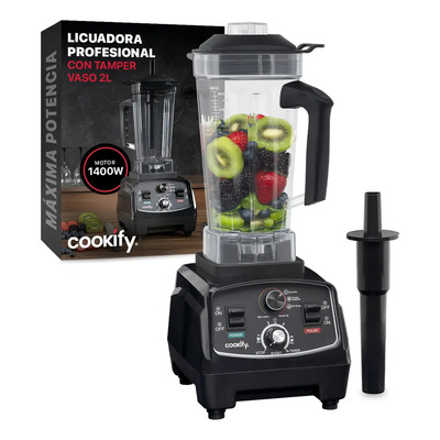 Licuadora Profesional Uso Rudo 2 L Cookify + Tamper Color Negro