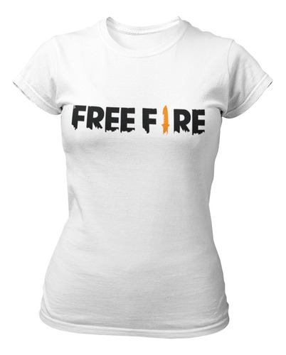 Camiseta Baby Look Feminina Estampa Jogo Game Free Fire App