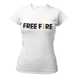 Camiseta Baby Look Feminina Estampa Jogo Game Free Fire App