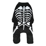 Disfraz De Esqueleto De Perro De Halloween, Accesorios, L