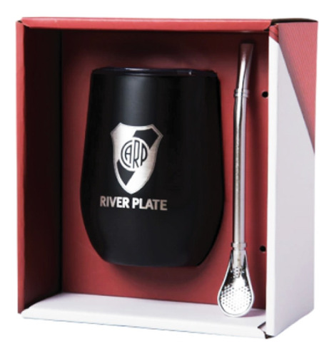 Mate Acero Vaso Taza 3 En 1 River Plate Acero Inoxdable