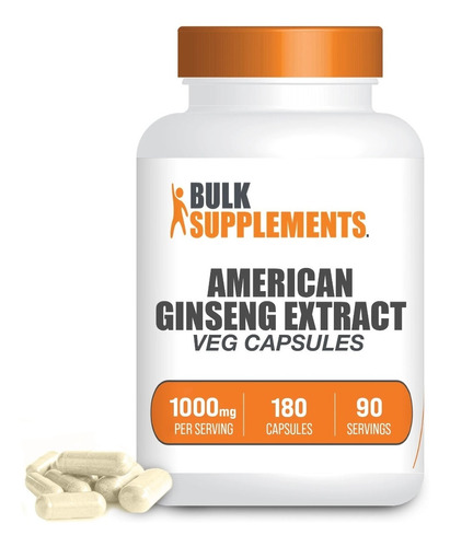 Bulk Supplements | American Ginseng E | 1000mg | 180 Veg Cap