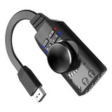 Adaptador De Audio De Tarjeta De Sonido Externa Usb 7.1