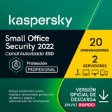 Kaspersky Small Office Security 2 Servidores + 20 Pc 1 Año